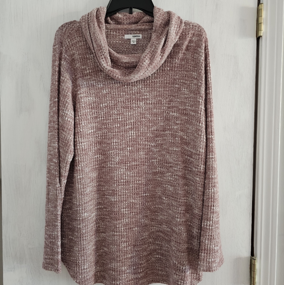 Womens xl purple cowl sweater